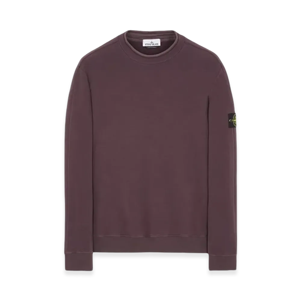 Stone Island 61352 Stretch Cotton Fleece Mock Turtleneck Sweatshirt - 23FW "Dark Burgundy"