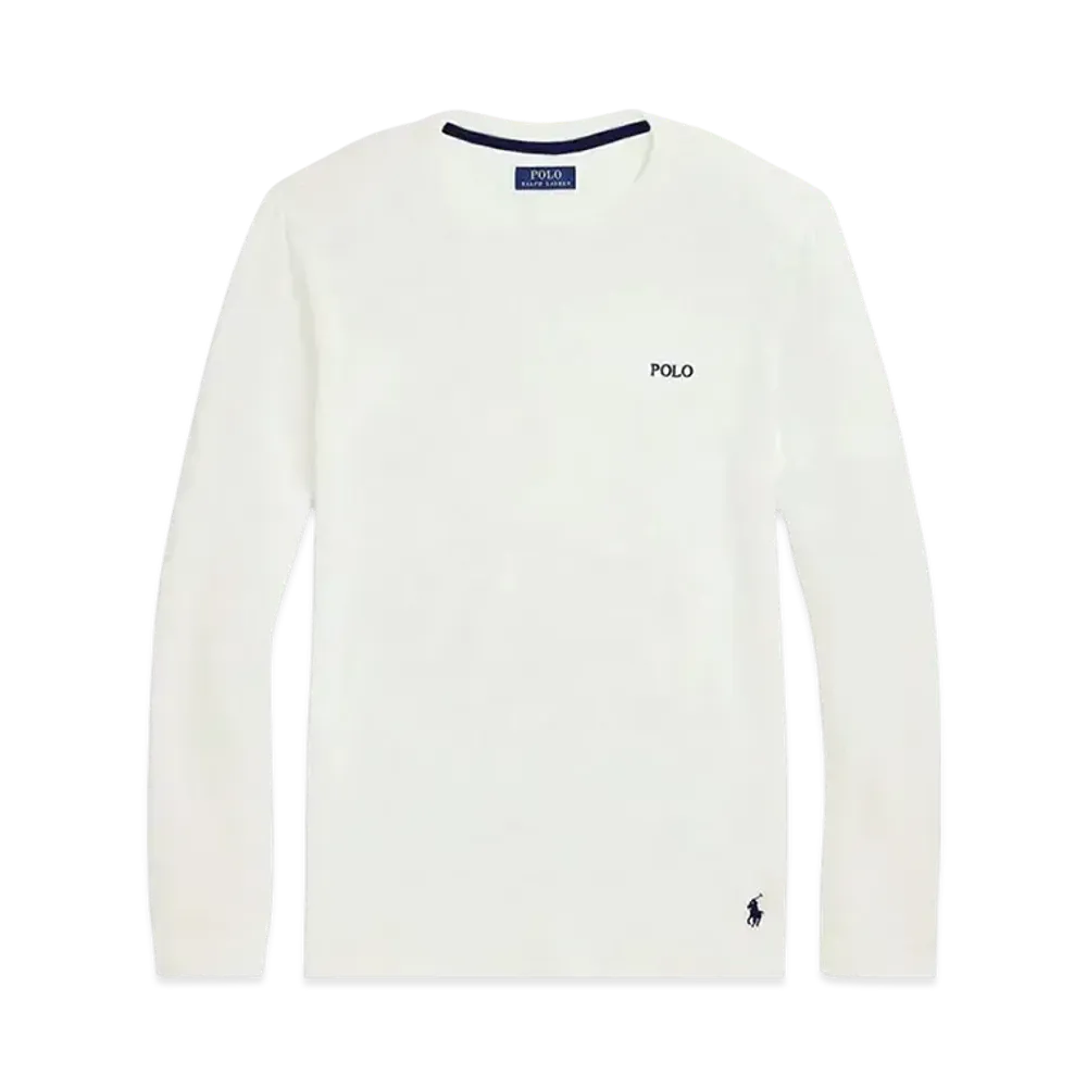 Polo Ralph Lauren Folded Waffle Long Sleeve T-Shirt "White"