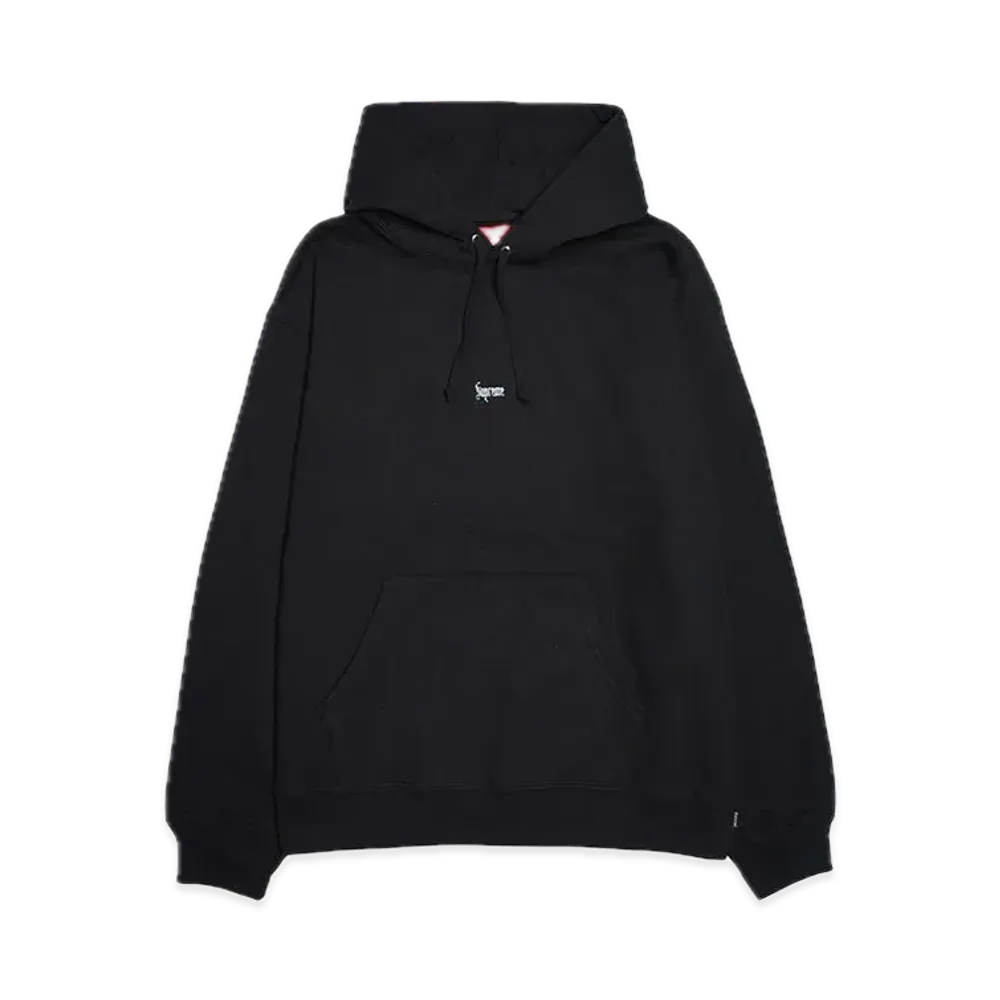 Supreme Micro Logo Hooded Sweatshirt "Black"