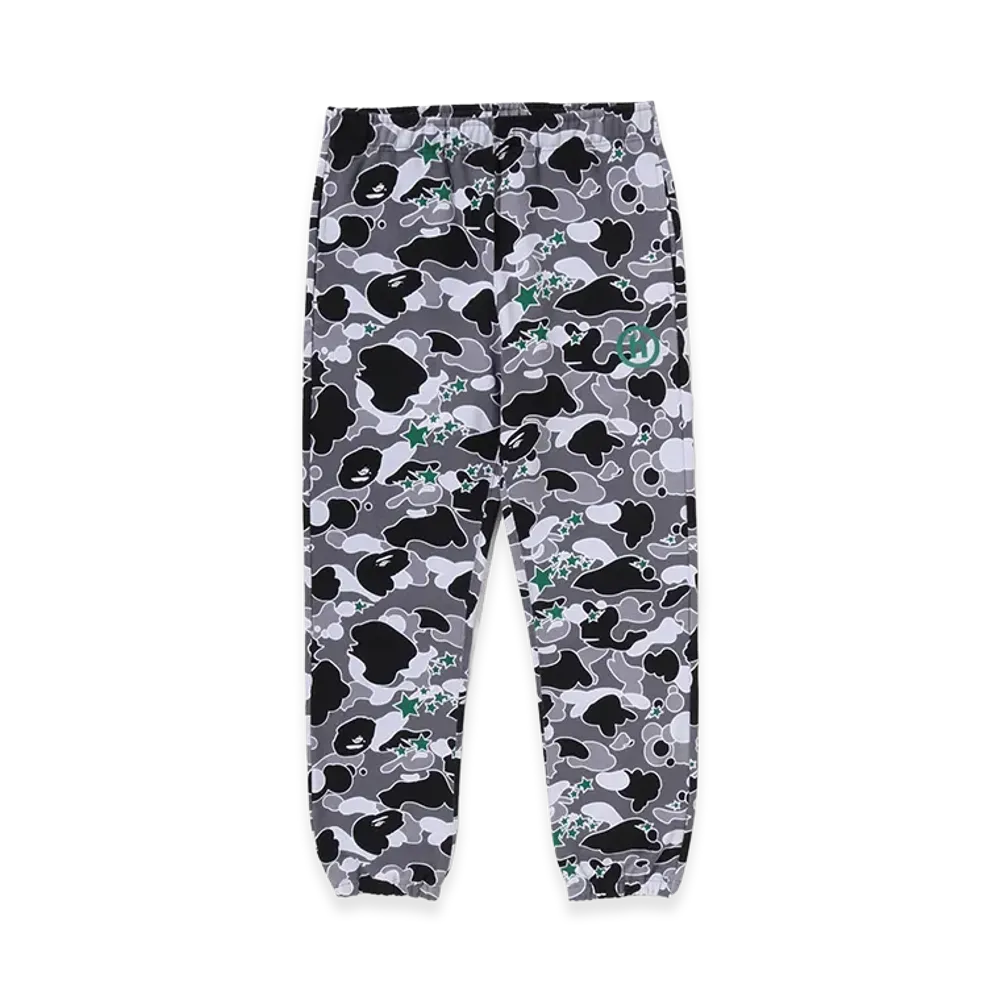 A BATHING APE x HIDDEN Sta Camo Sweatpants "Gray"