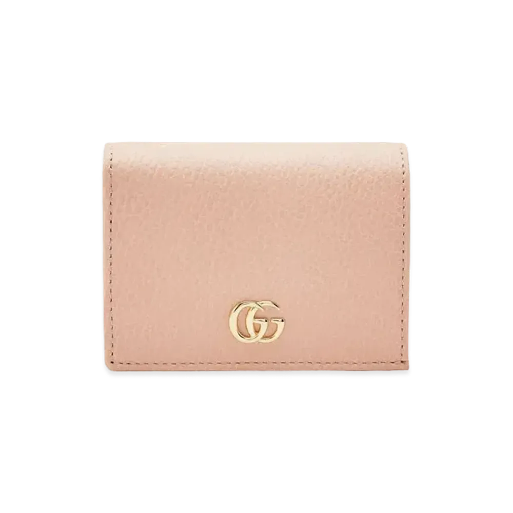 GUCCI GG Marmont Leather Card Case Wallet "Pink"