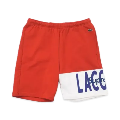 Supreme x LACOSTE Logo Panel Sweatshort "Red"
