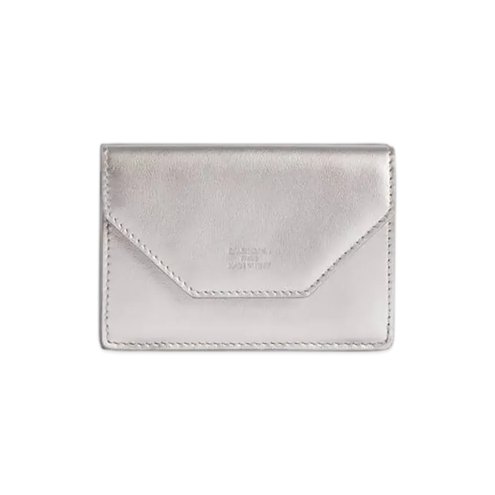 BALENCIAGA Envelope Mini Wallet "Silver/Cloudy Blue"