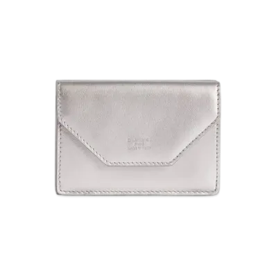 BALENCIAGA Envelope Mini Wallet "Silver/Cloudy Blue"