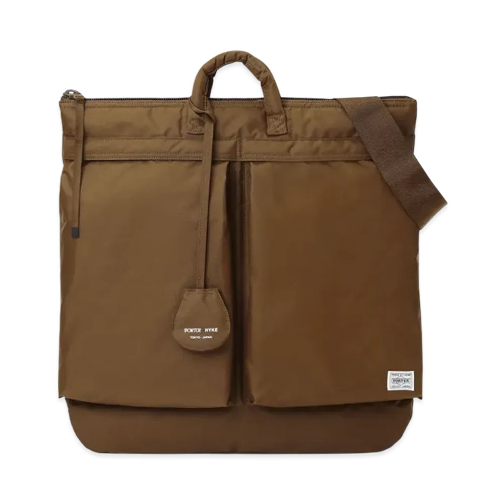 PORTER x HYKE Helmet Bag "Coyote Brown"