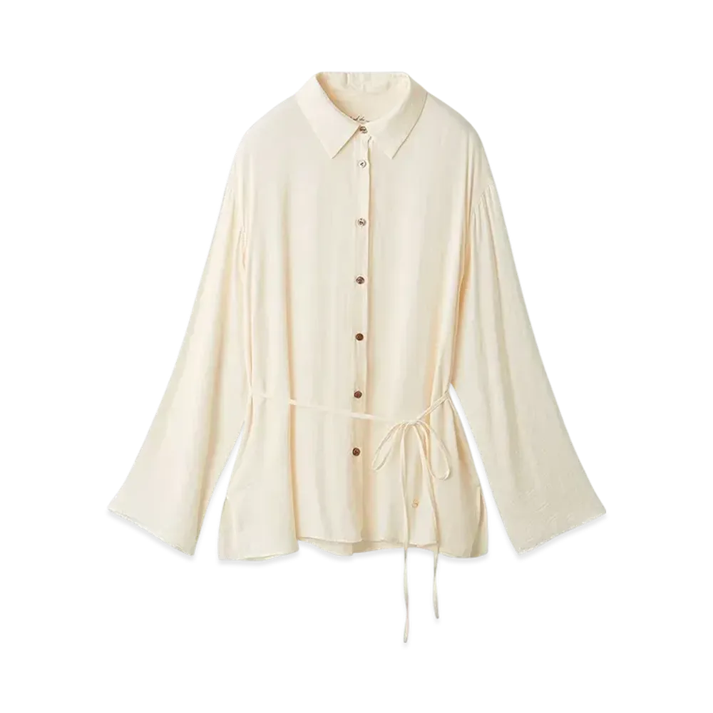 GELATO PIQUE Satin Shirt "Off White"