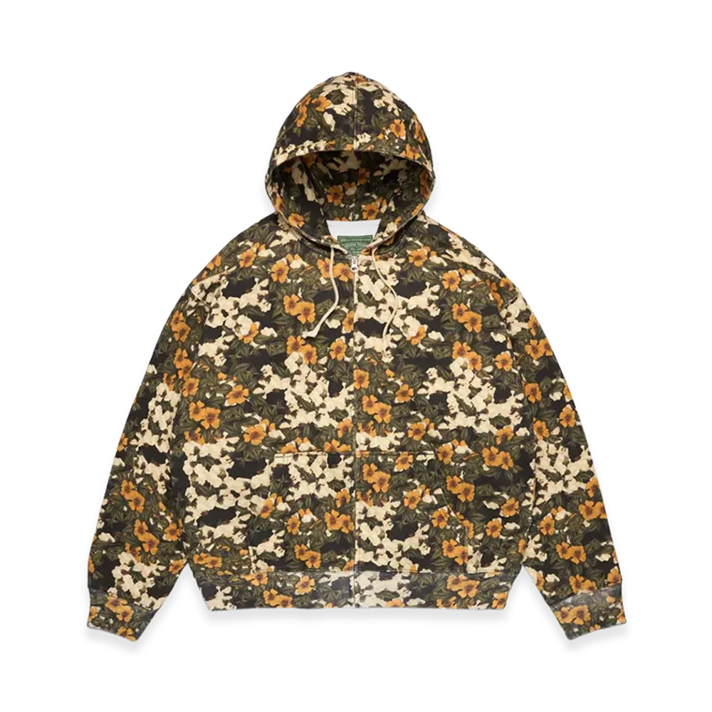DENIM TEARS Libertas Floral Print Zip Hoodie "Multi"
