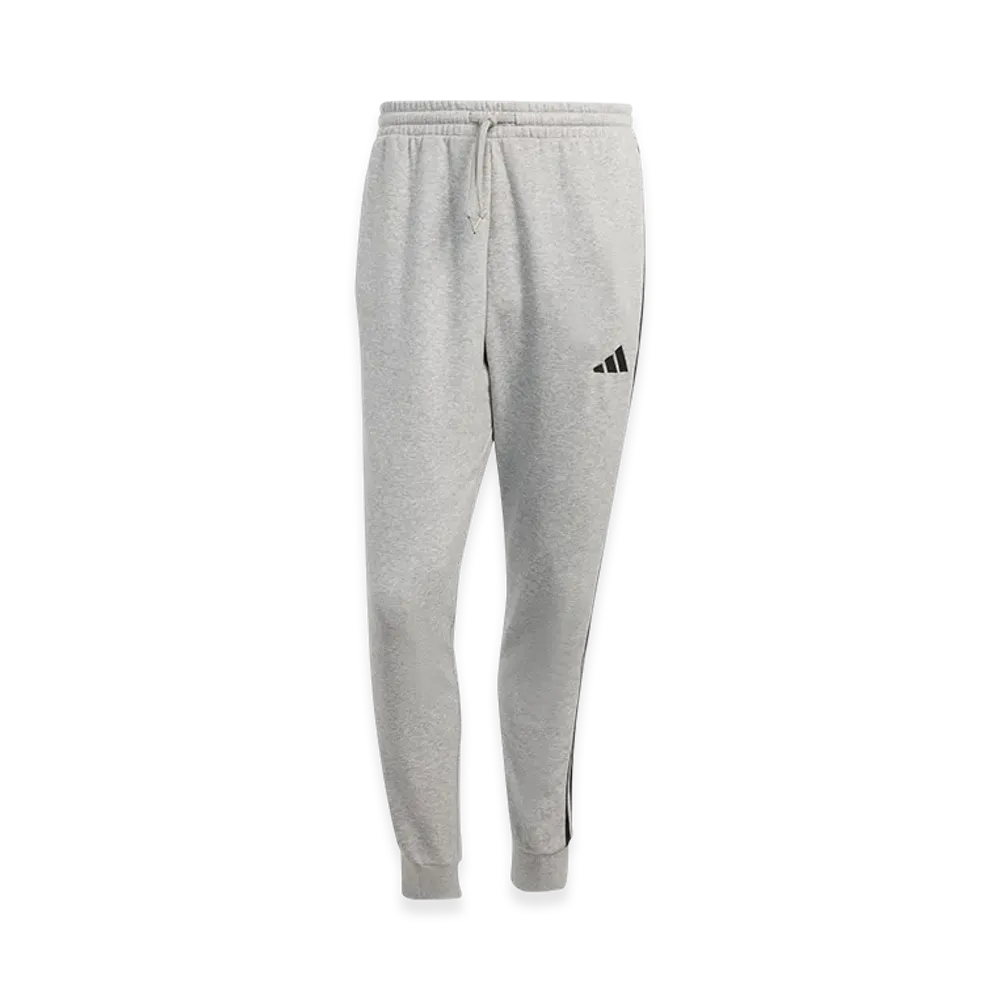 adidas Essentials Three Stripes French Terry Pants "Medium Grey Heather/Black"