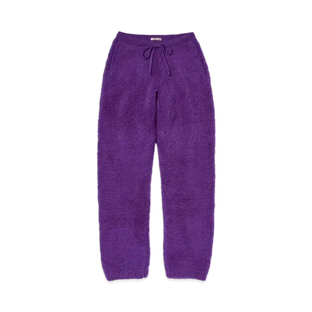 AURALEE Merino Wool Boa Knit Pants "Purple"