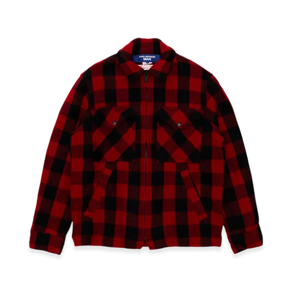 JUNYA WATANABE MAN Wool Check Garment Milled Filson W Name "Red/Black"