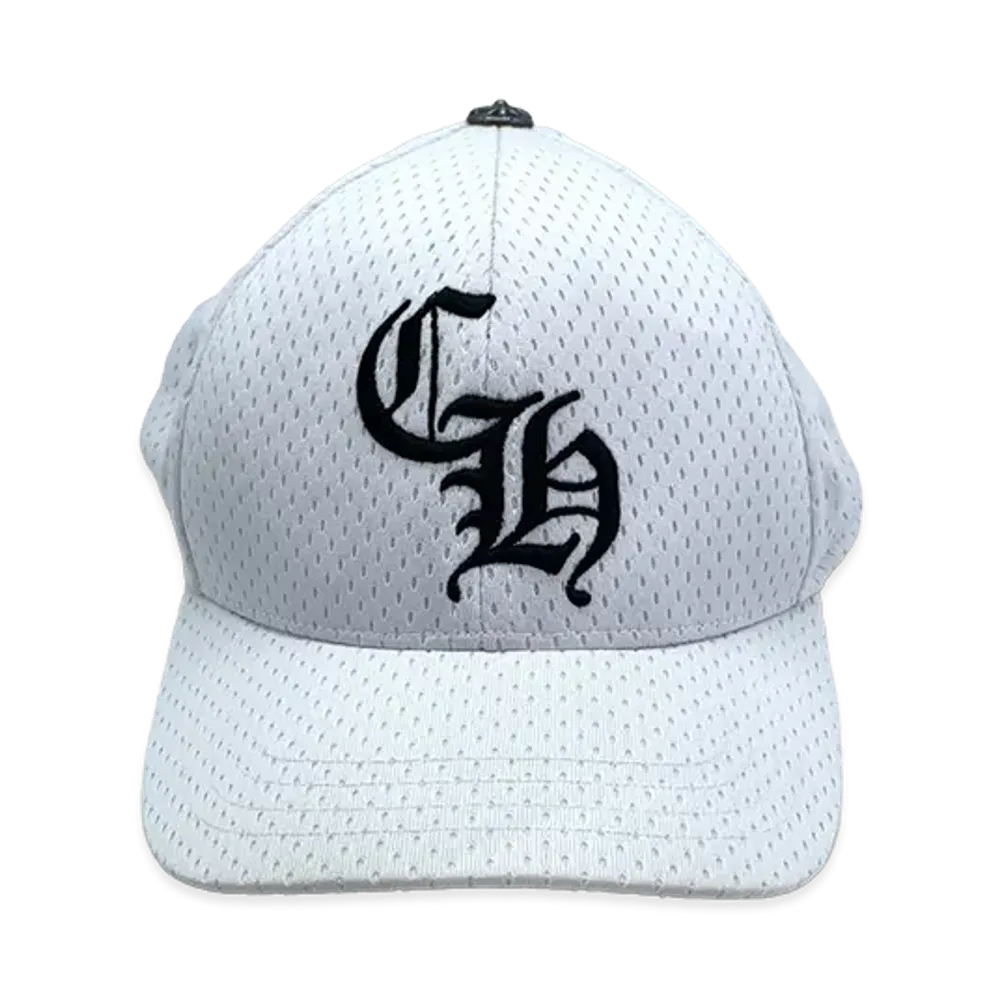 Chrome Hearts 6 Panel CH Baseball Mesh Cap "White"