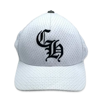 Chrome Hearts 6 Panel CH Baseball Mesh Cap "White"