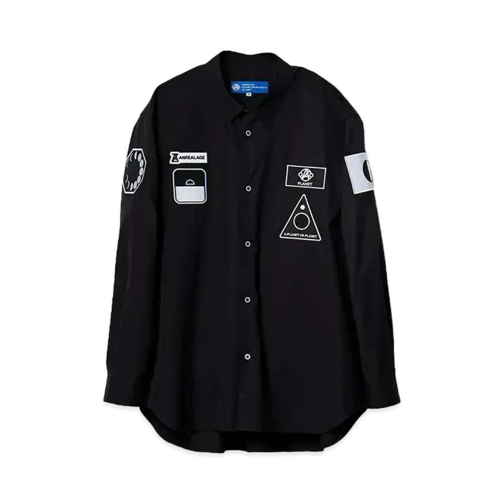ANREALAGE Mission patch shirts "BLACK"