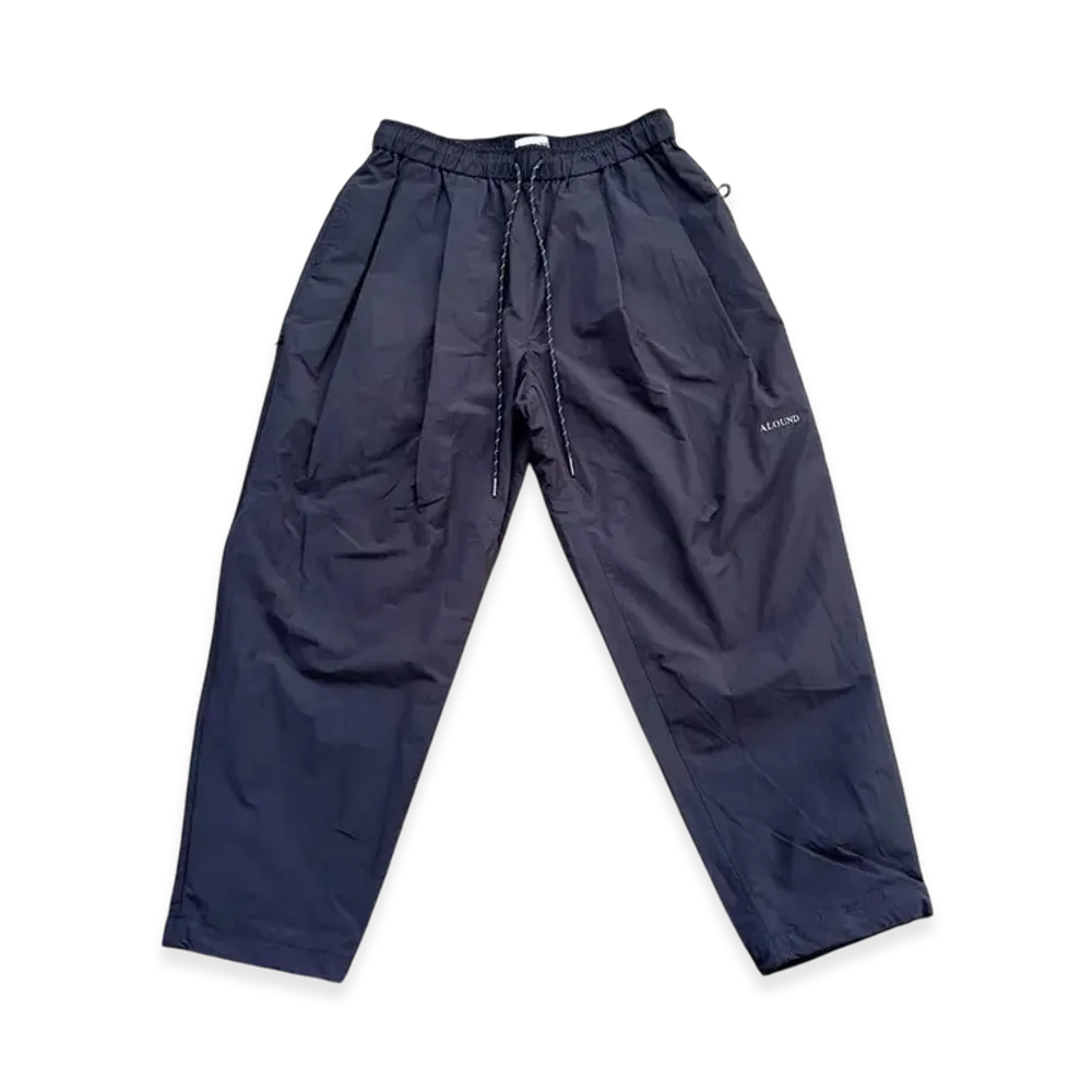ALOUND Twotuck Tapered Nylon Pants "Black"