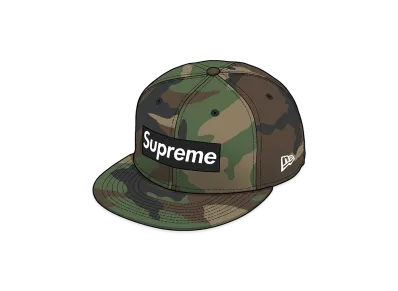 Supreme Rings Box Logo New Era "Woodland Camo"