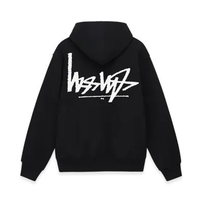 Stussy Flipped Zip Hoodie "Black"