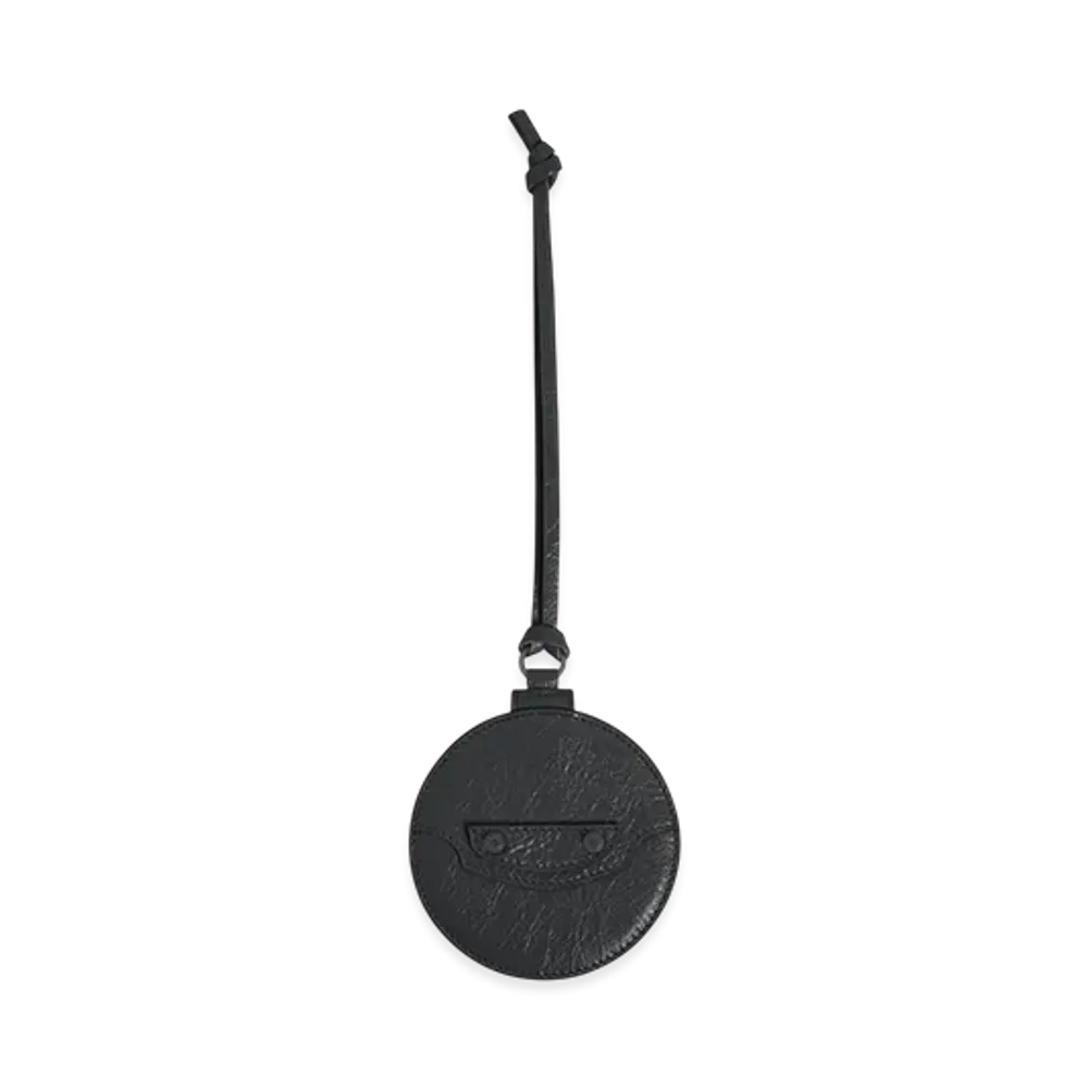 BALENCIAGA Le City Round Mirror Charm "Black"