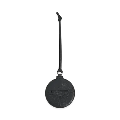 BALENCIAGA Le City Round Mirror Charm "Black"