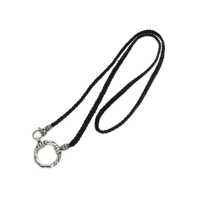 Chrome Hearts Eye Wear Loop Scroll Band Necklace "Silver/Black"
