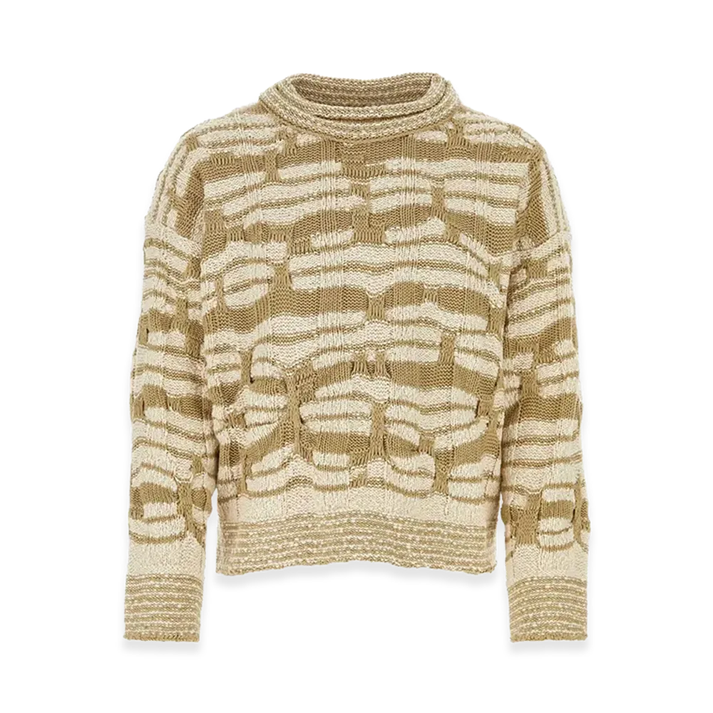 Bottega Veneta Embroidered Cotton Blend Sweater "Multicolor"