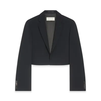 DRIES VAN NOTEN Women's Cropped Blazer "Black"