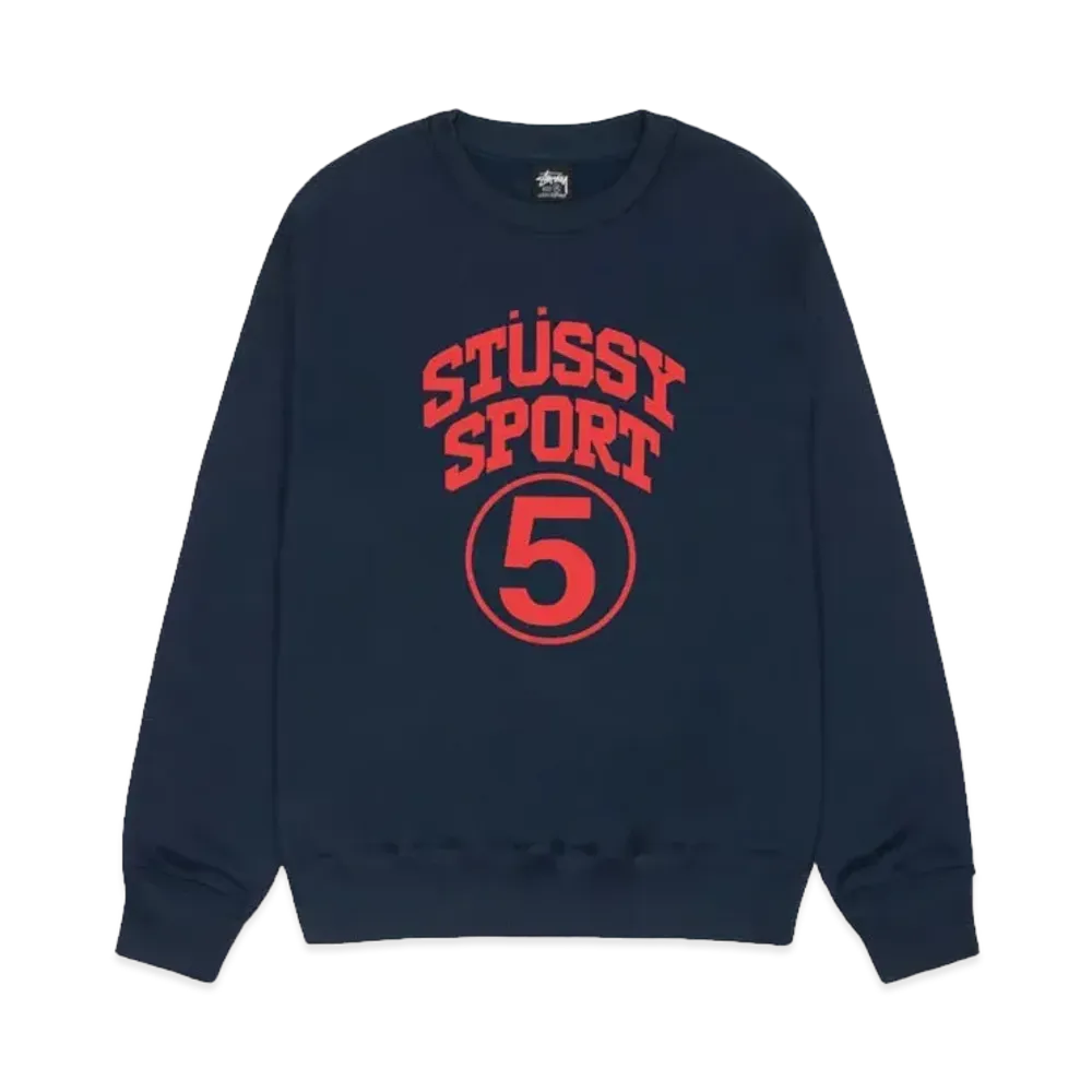 Stussy 5 Sport Crew "Navy"