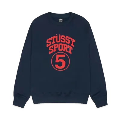 Stussy 5 Sport Crew "Navy"