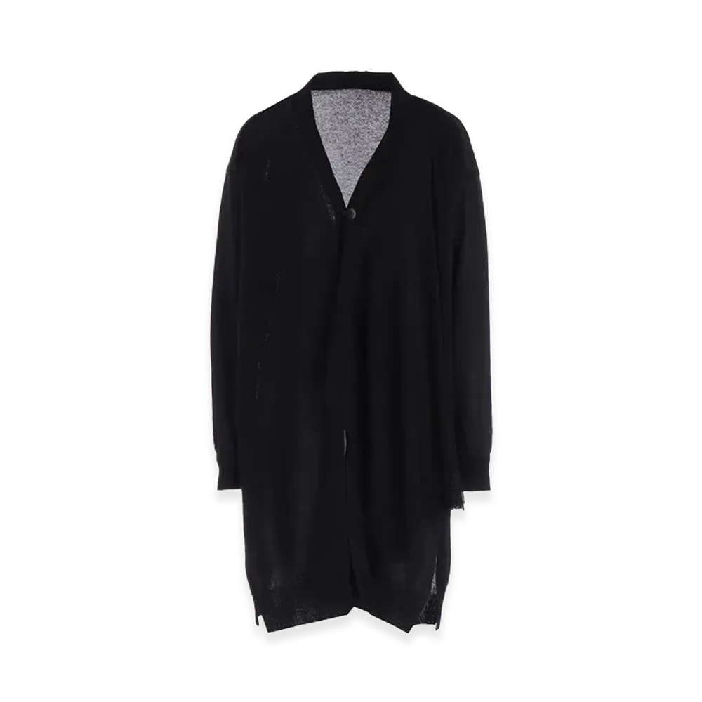 Y's Polyester Tulle 2way Cardigan "Black"