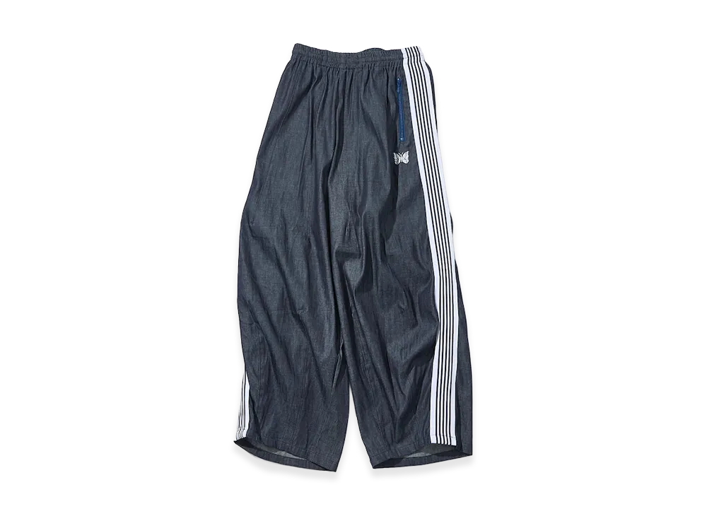 NEEDLES x FREAK’S STORE Exclusive H.D.TrackPant - 6oz Denim "Indigo Base/White"