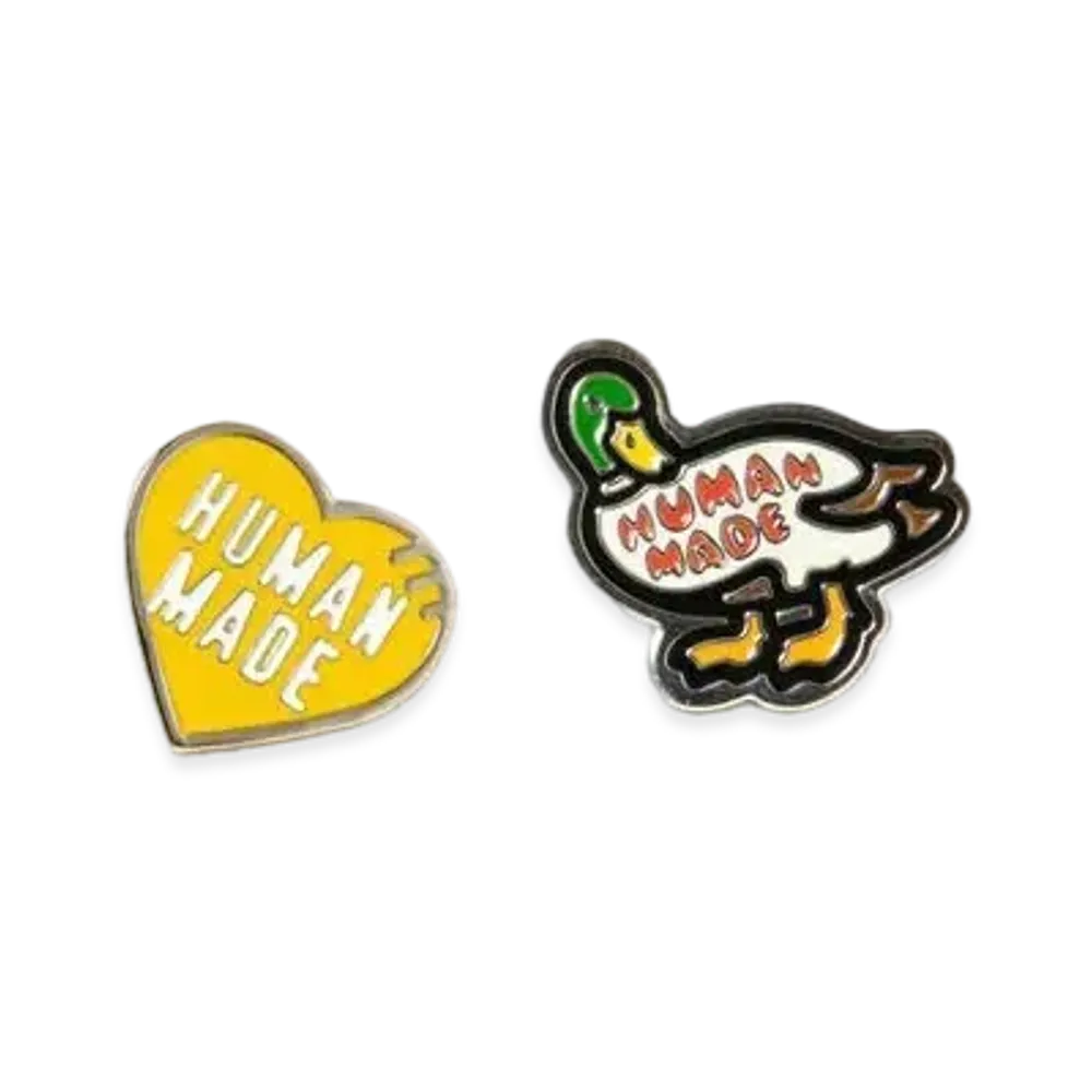 HUMAN MADE PIN BADGE SET(2P) "Yellow"