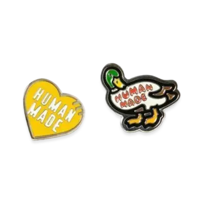HUMAN MADE PIN BADGE SET(2P) "Yellow"