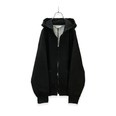 ANCELLM Zip Up Hoodie "Black"