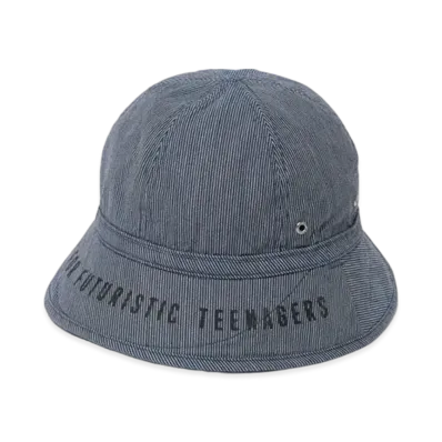 HUMAN MADE ROUND STRIPED DENIM BUCKET HAT "Indigo"
