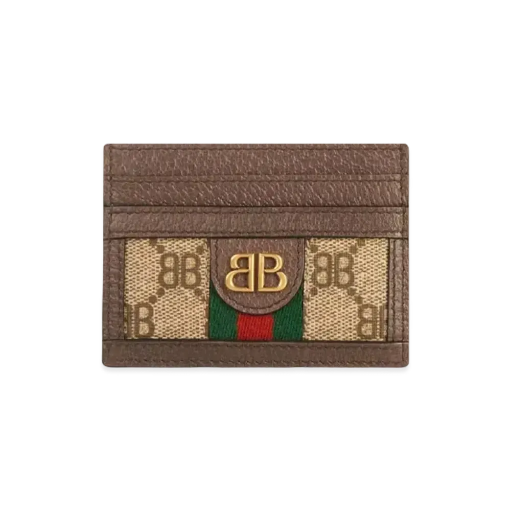 GUCCI x BALENCIAGA The Hacker Card Case Coating Canvas "Beige"