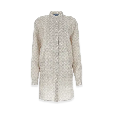 PRADA Women's Printed Silk Shirt Dress "Printed"