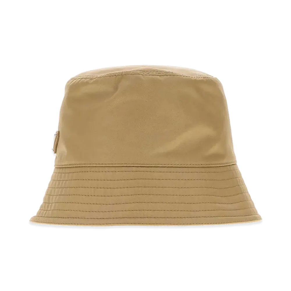PRADA Nylon Bucket Hat "Beige"