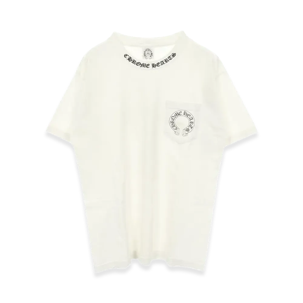 Chrome Hearts Horseshoe Neck Logo Print S/S T-Shirt "White"