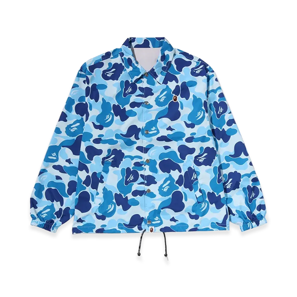 A BATHING APE ABC Camo Revrsible Coach Jacket "Blue"