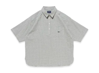 DESCENDANT Voil Pullover Plaid SS Shirt "Green"