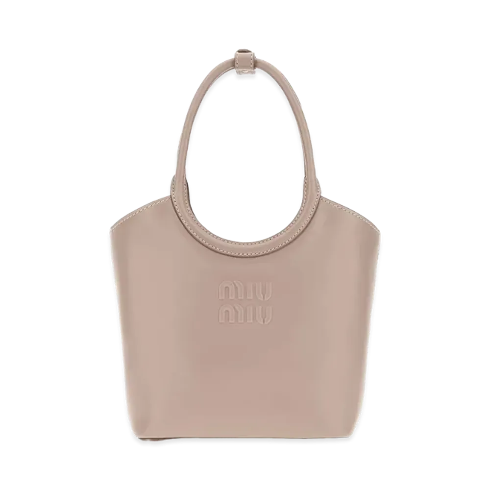 MIU MIU Women's Dove Leather Ivy Handbag "Gray"