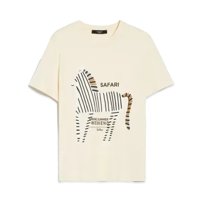 Max Mara En Pure Cotton Jersey T-Shirt "Beige"
