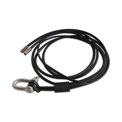 ANCELLM Leather Rope Belt "Black"