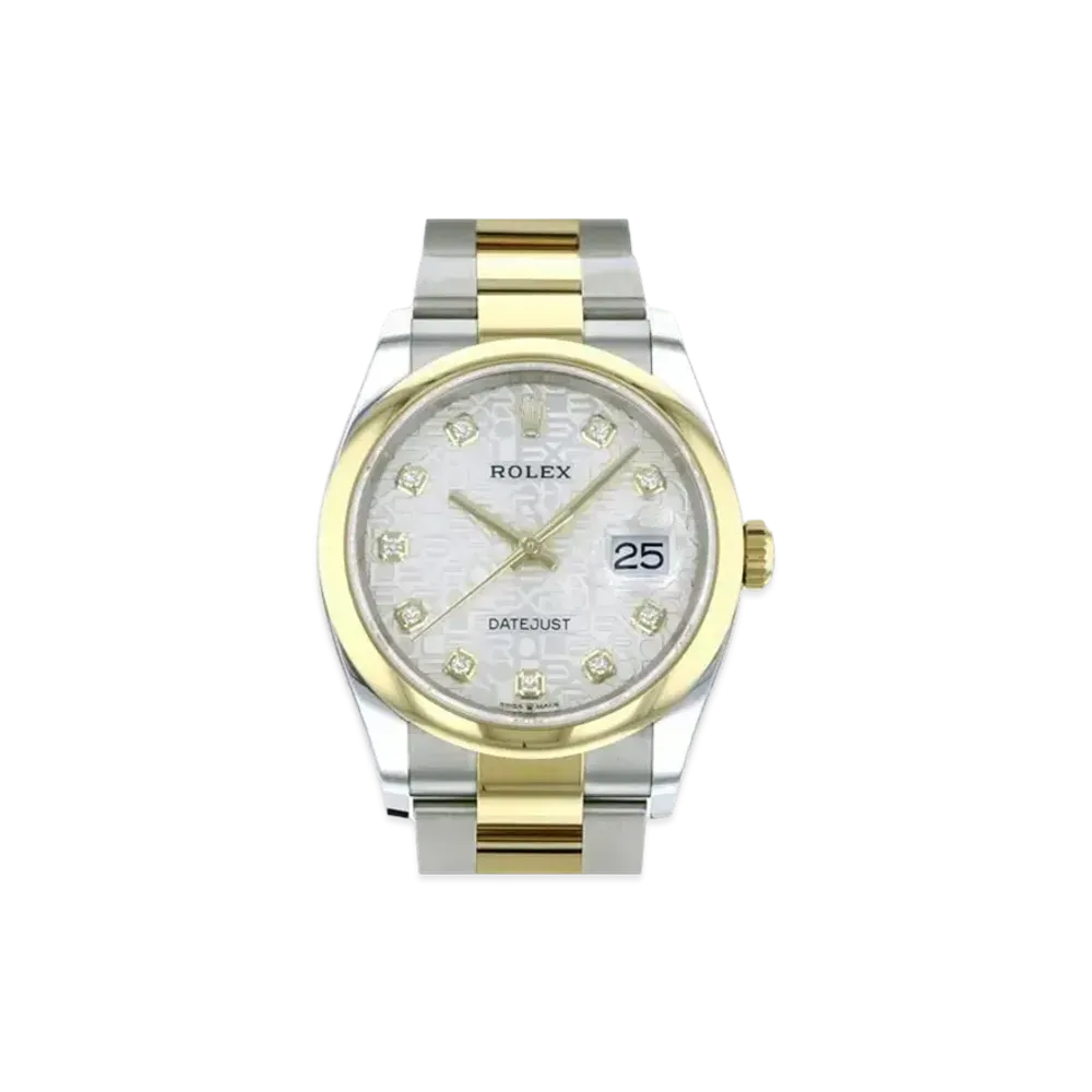 ROLEX Datejust 36 Oyster 36mm 10P Diamonds "Silver Computer/Oyster Steel/Yellow Gold"
