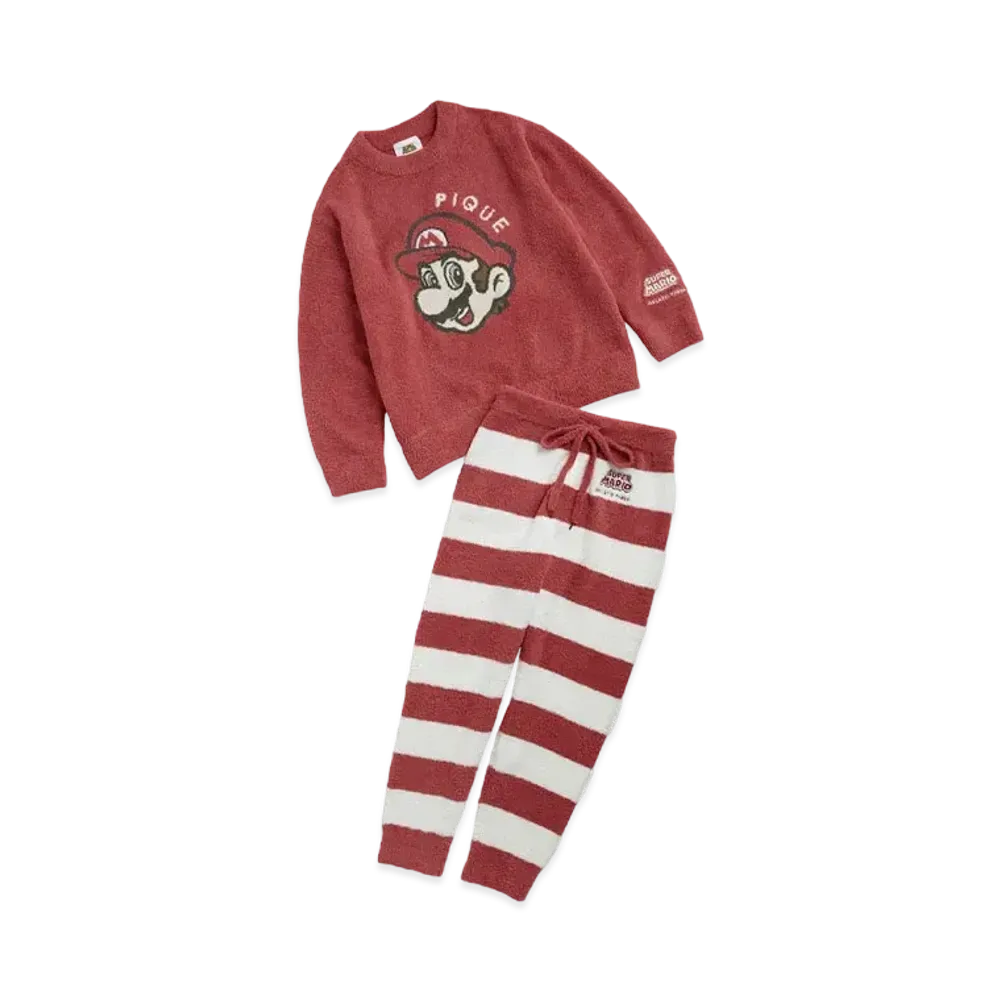 GELATO PIQUE x SUPER MARIO Ladies Babymoco JQD Pullover & Long Pants "Red"
