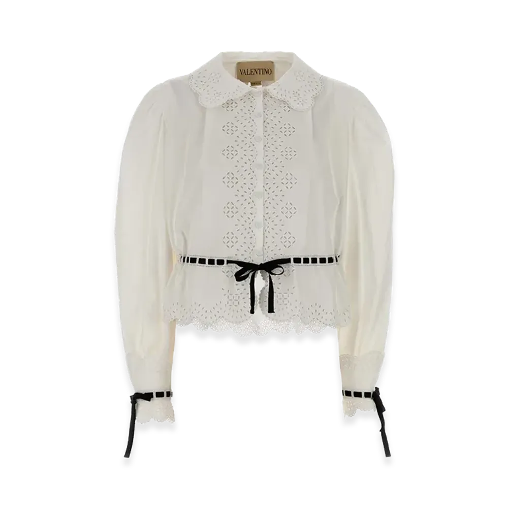 Valentino Women's Poplin Shirt "White"