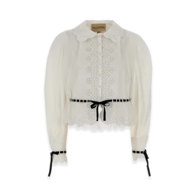 Valentino Women's Poplin Shirt "White"