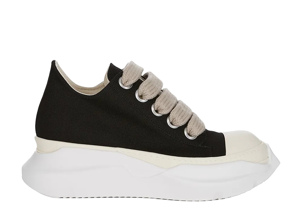 Rick Owens DRKSHDW Jumbolace Abstract Low Sneaks "Black/Milk"