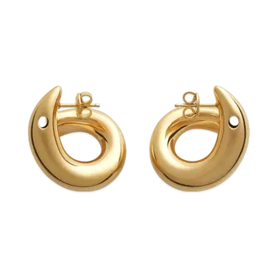 Bottega Veneta Sardine Earrings "Yellow Gold"