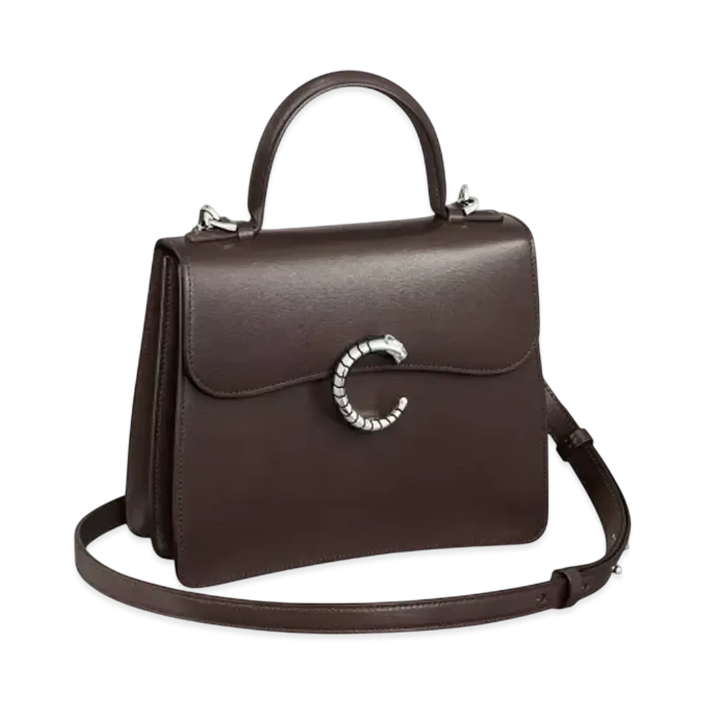 Cartier Top Handle Bag Small Model Panthere de Cartier "Tonka Brown"