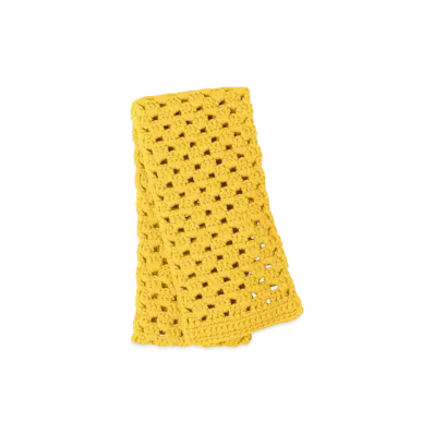 MIU MIU Kuroche Knitting Wool Scarf "Sun Yellow"